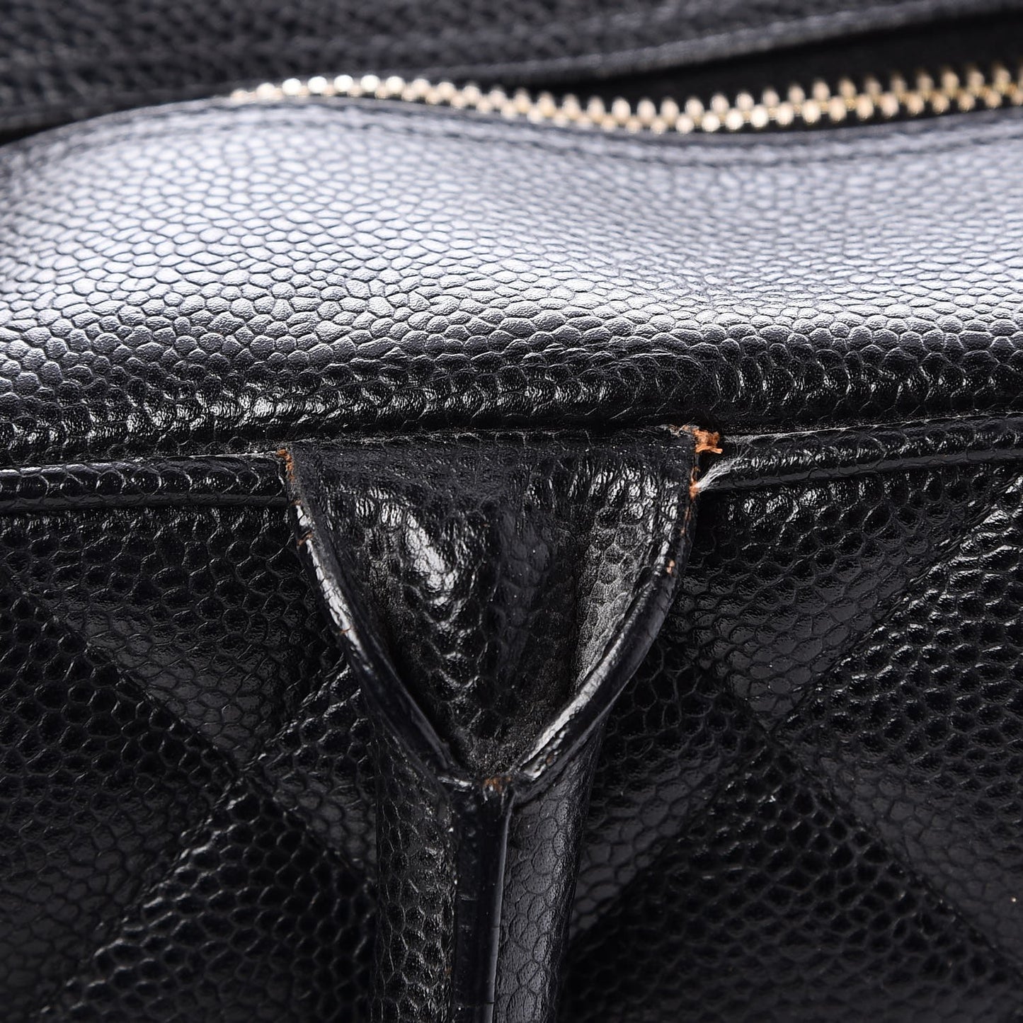 Caviar Quilted Large Bowler Black