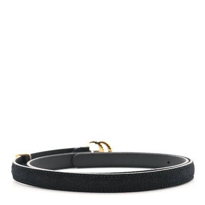 Gucci Suede Calfskin Torchon Double G 15mm Belt 85 34 Black 2 of 5