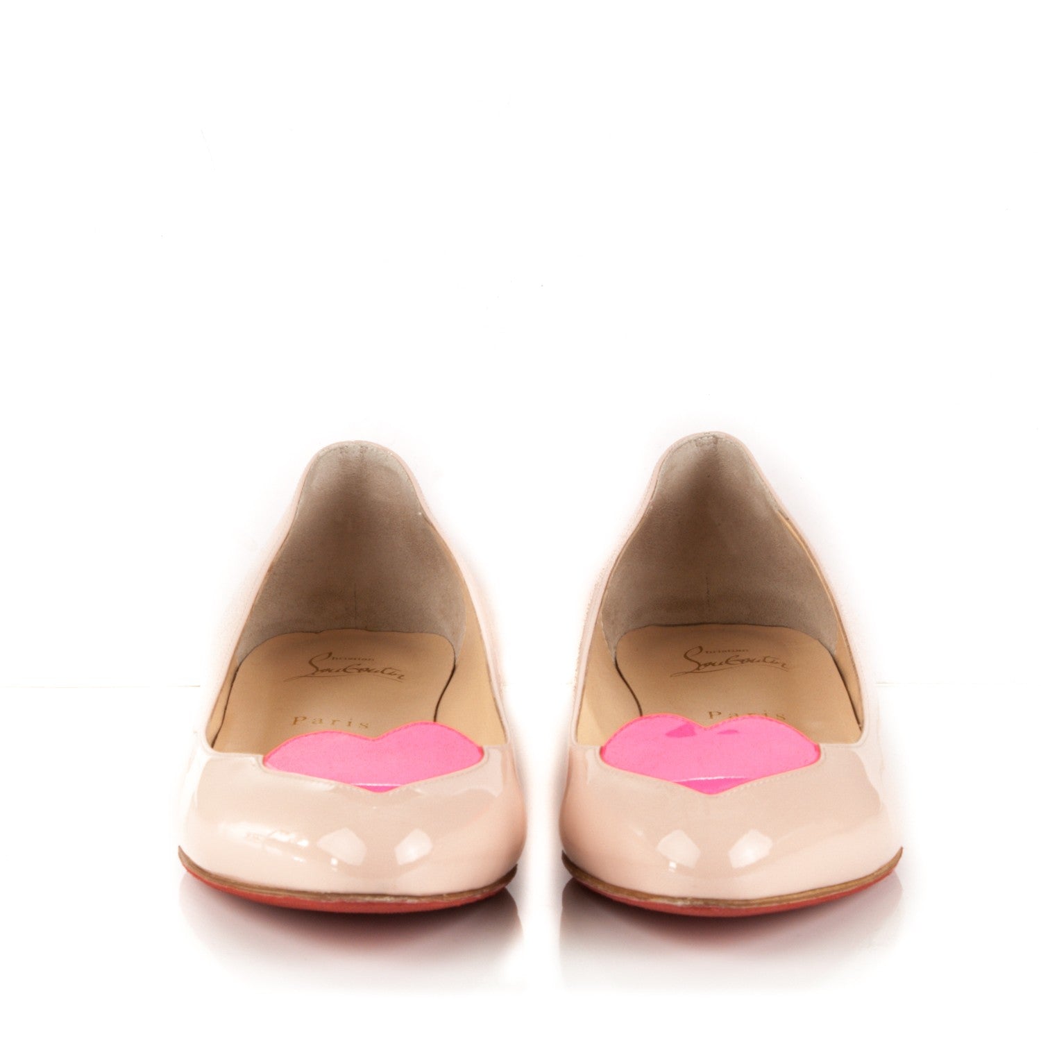 Christian Louboutin Patent Doracora Flats 38 Ballerina Shocking Pink 2 of 7