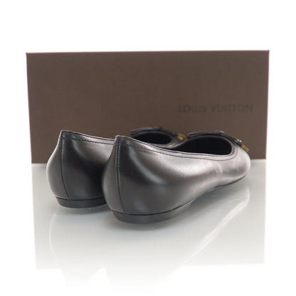 Louis Vuitton Leather Bow Ballet Flats Black NEW 37.5 3 of 7