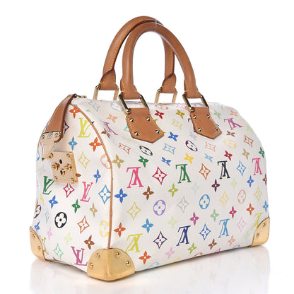 Louis Vuitton Monogram Multicolor Speedy 30 White 3 of 13
