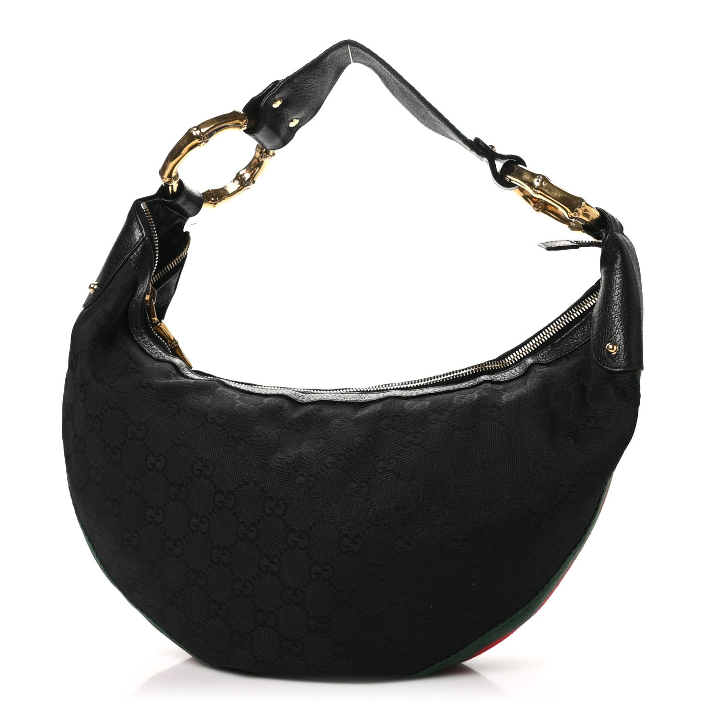 Monogram Web Bamboo Ring Hobo Black
