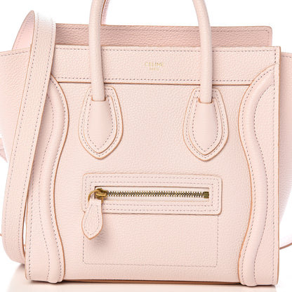 Celine Drummed Calfskin Nano Luggage Pale Pink 9 of 9