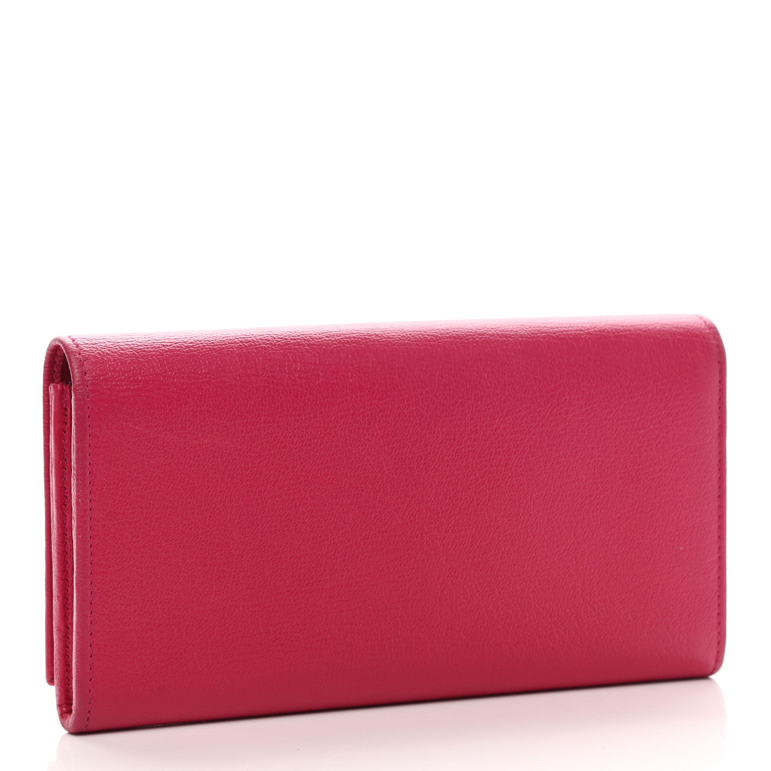 Saint Laurent Goatskin Belle De Jour Flap Wallet Fuchsia 3 of 7