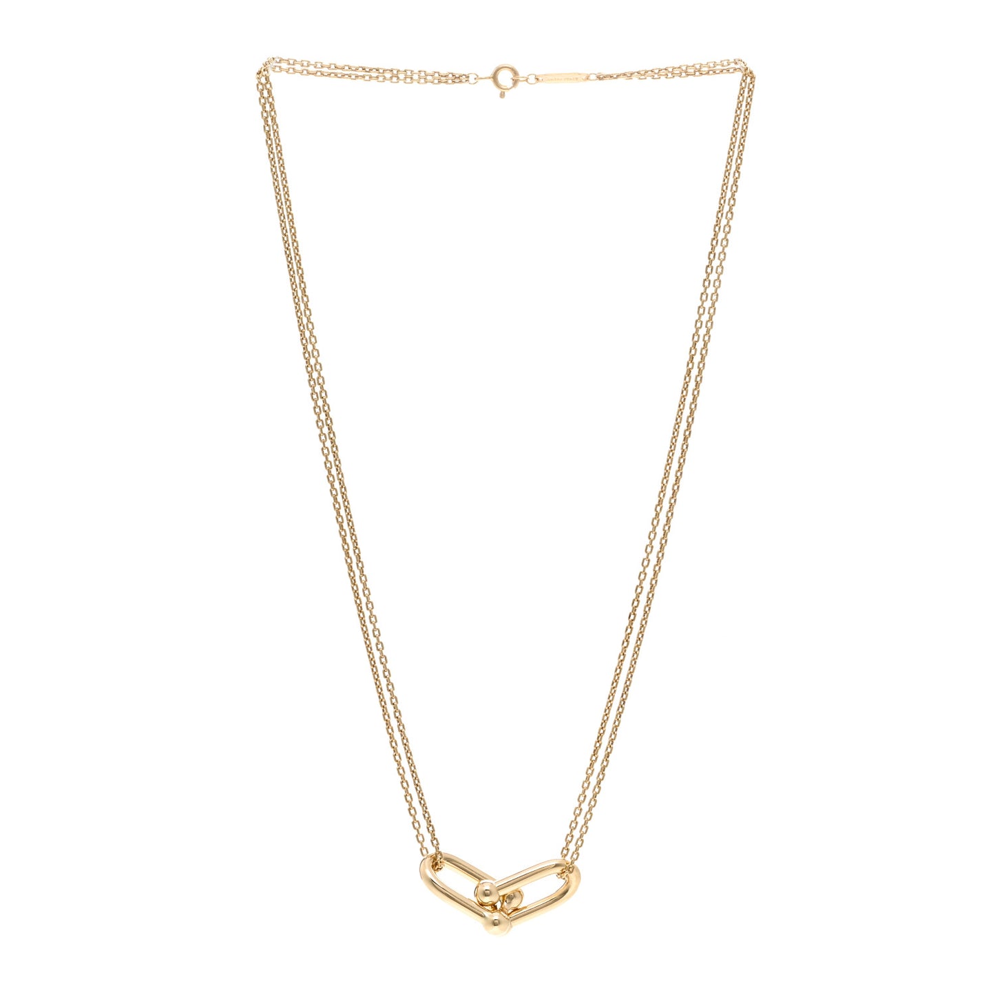 18K Yellow Gold HardWear Double Link Pendant Necklace