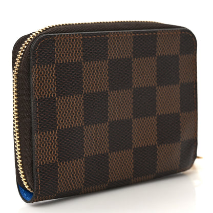Louis Vuitton Damier Ebene 2019 Christmas Animation Zippy Coin Purse Blue 3 of 6