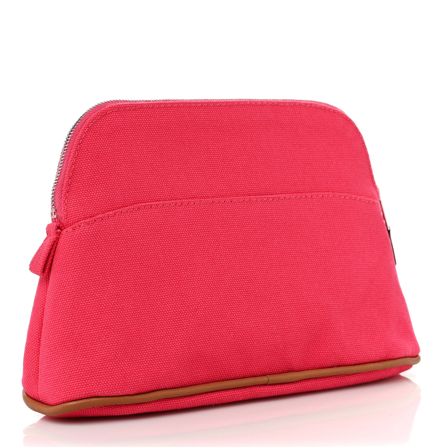 Hermes Cotton Canvas Mini Bolide Travel Cosmetic Pouch Hibiscus 3 of 8