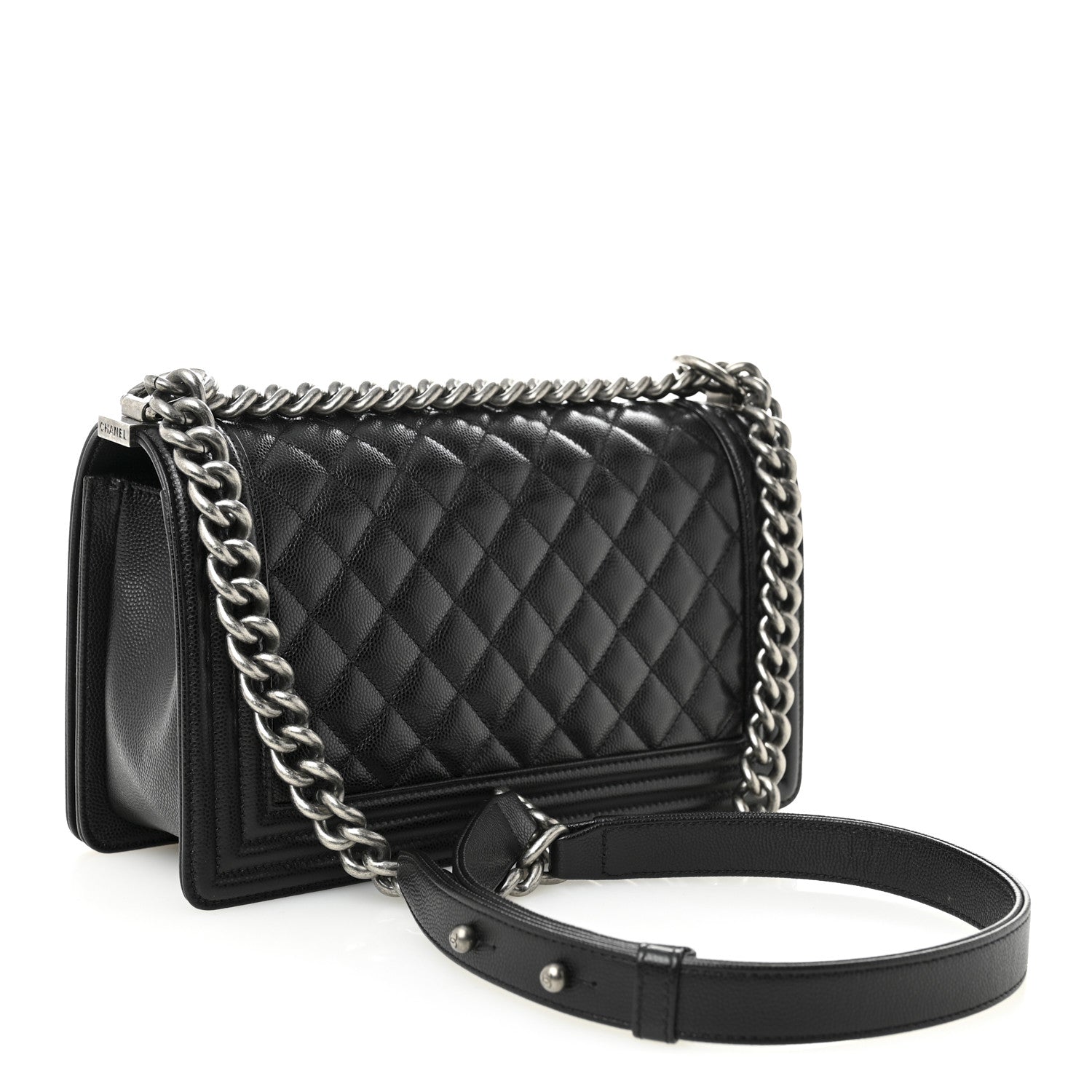 Chanel Caviar Quilted Medium Boy Flap Black 3 of 11