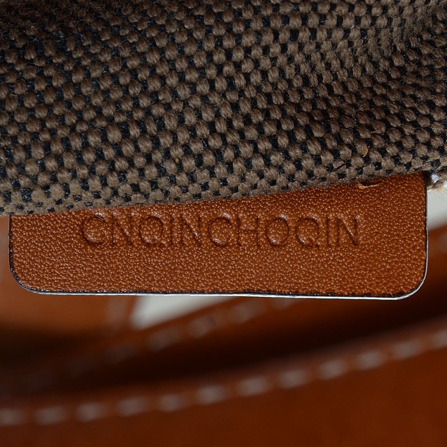 Canvas Mega Check Medium Susanna Hobo Saddle Brown