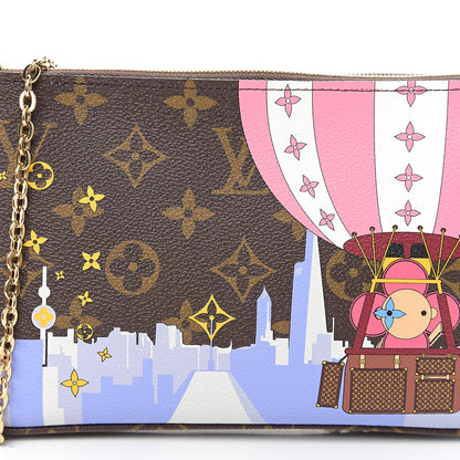 Louis Vuitton Monogram 2019 Christmas Animation Double Zip Pochette 8 of 9