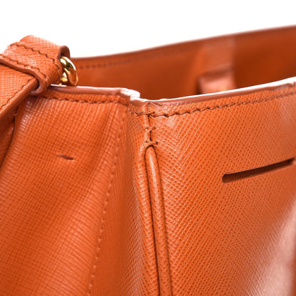 Prada Saffiano Lux Medium Tote Papaya 10 of 12