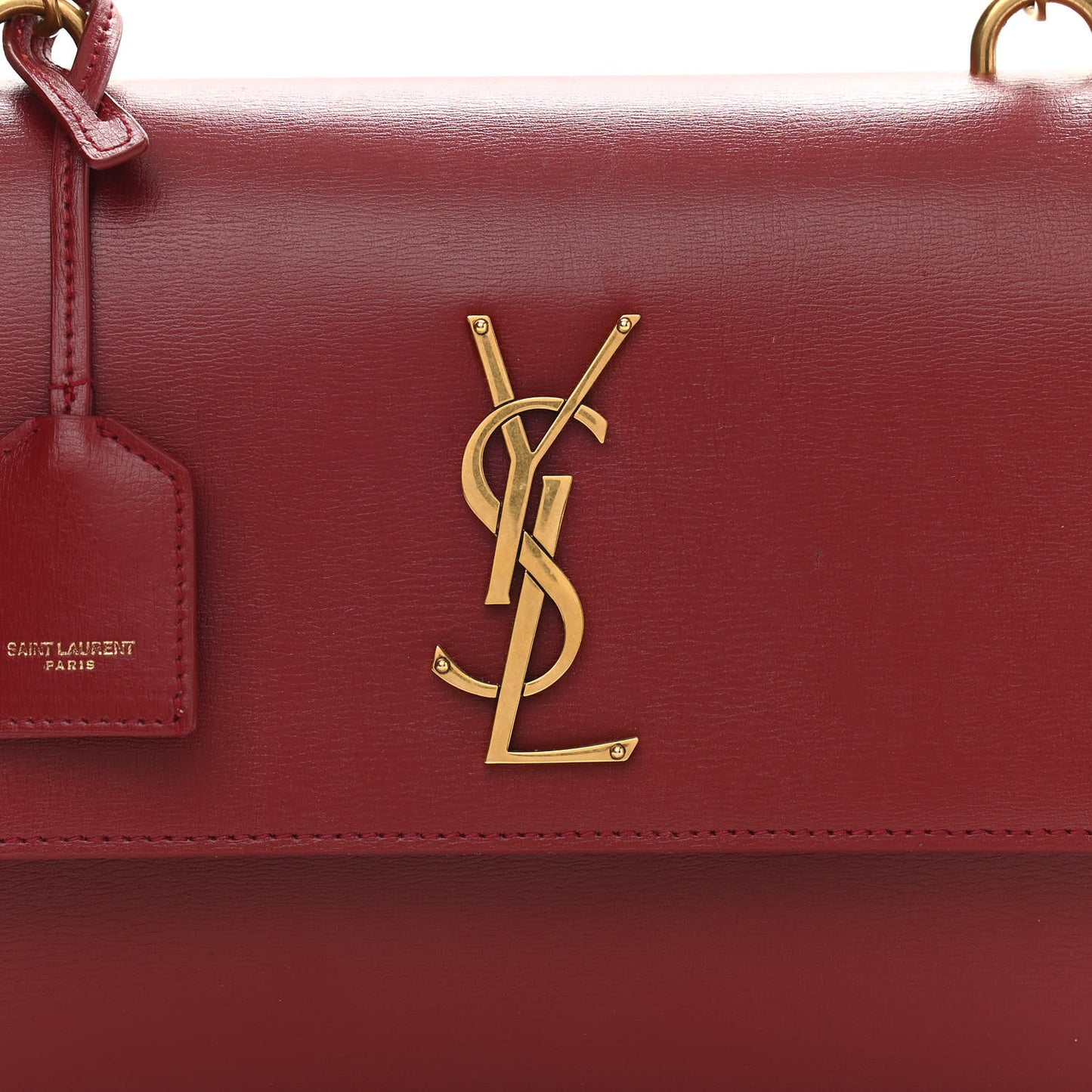 Smooth Calfskin Medium Monogram Sunset Satchel Rouge Opyum