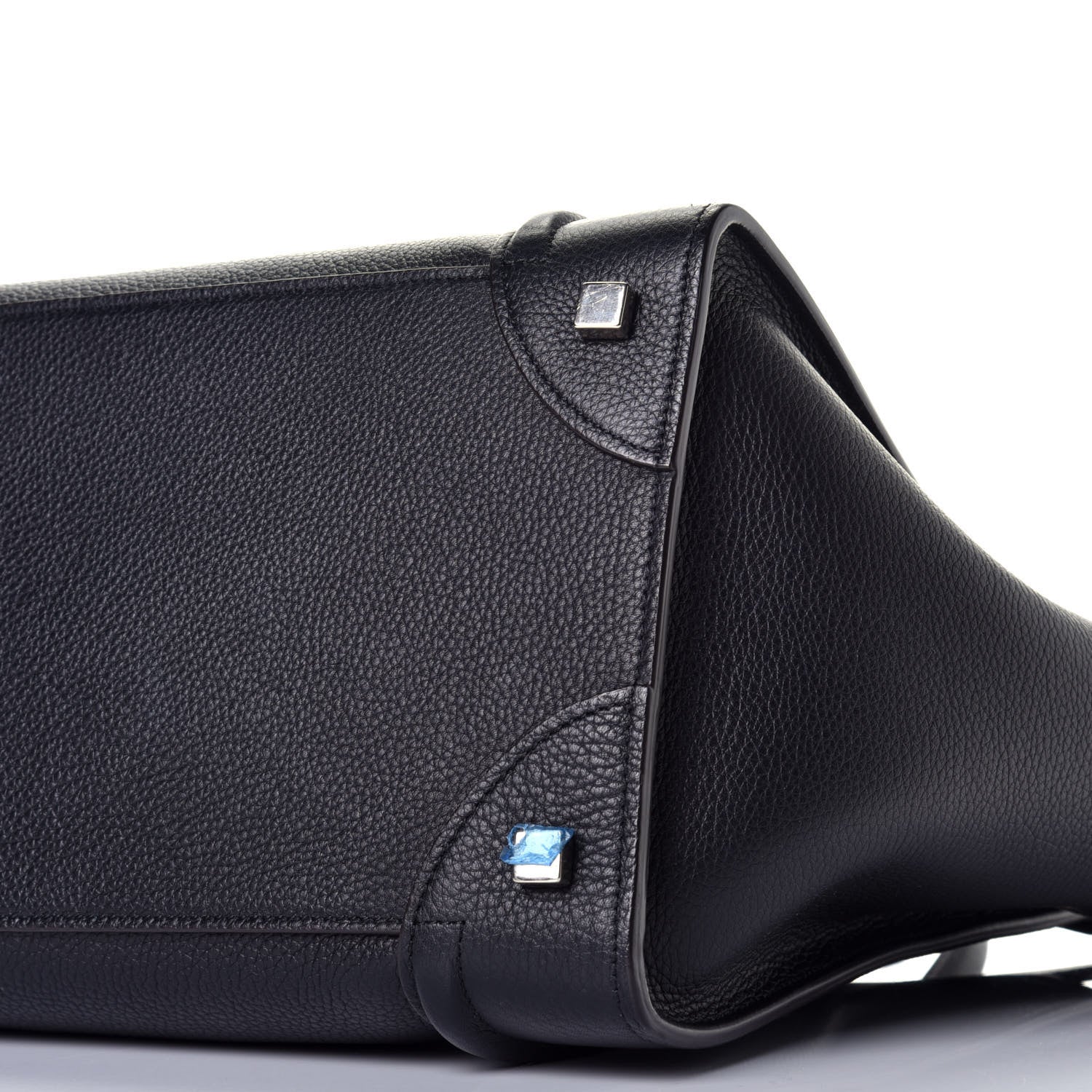 Celine Drummed Calfskin Mini Luggage Black 8 of 8