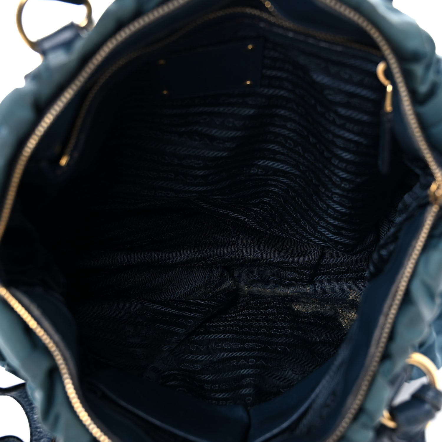 Prada Tessuto Nylon Nappa Gaufre Shopping Satchel Baltico 5 of 49