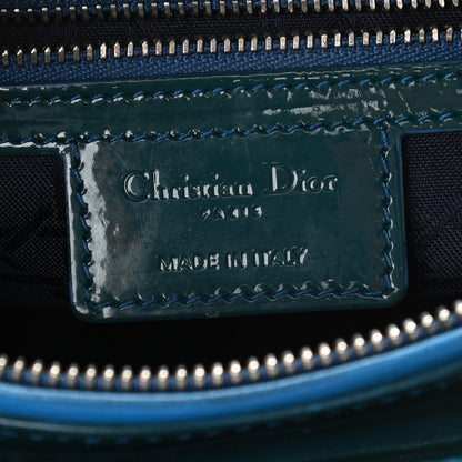 Christian Dior Patent Cannage Medium Lady Dior Blue 6 of 13