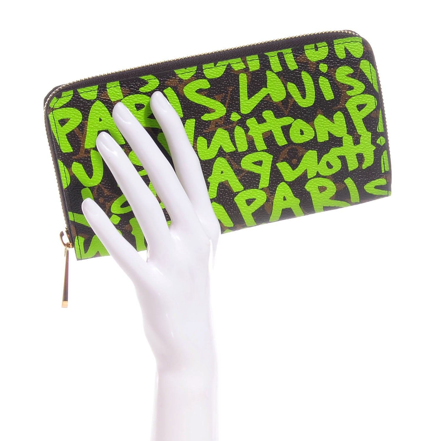 Louis Vuitton Monogram Graffiti Zippy Wallet Green 2 of 8