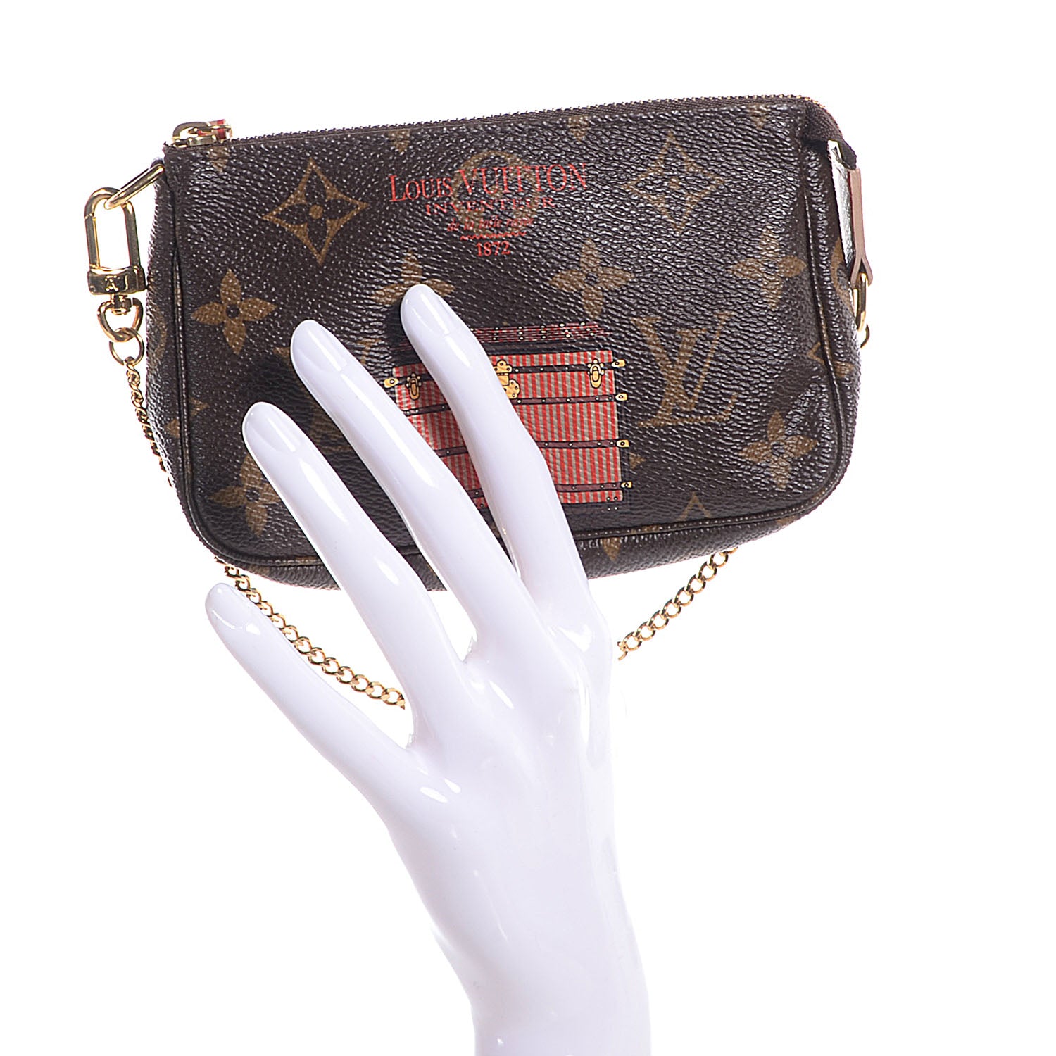 Louis Vuitton Monogram Trunks and Locks Mini Pochette Accessories 2 of 8