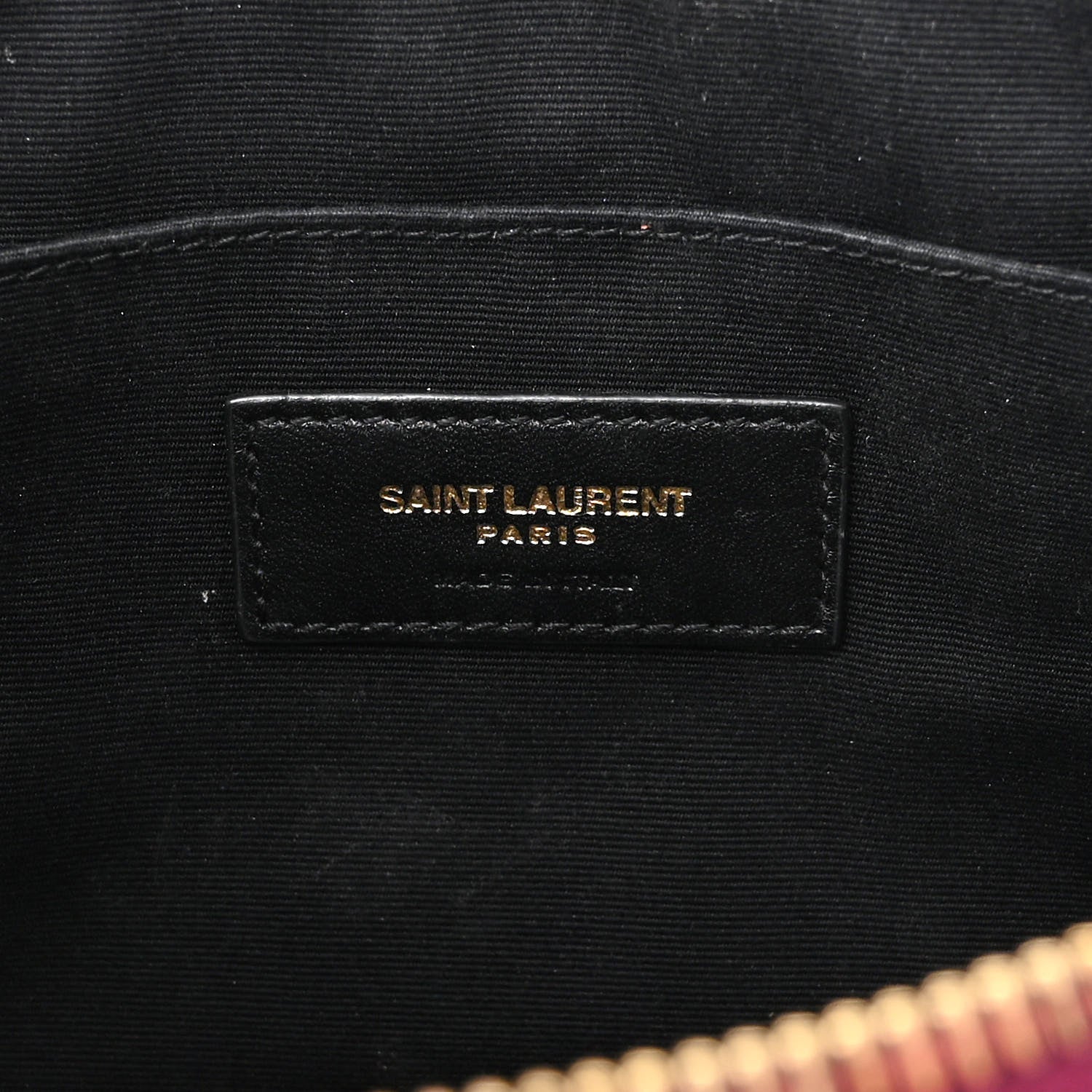 Saint Laurent Calfskin Matelasse Chevron Monogram Document Holder Dark Grape 6 of 14
