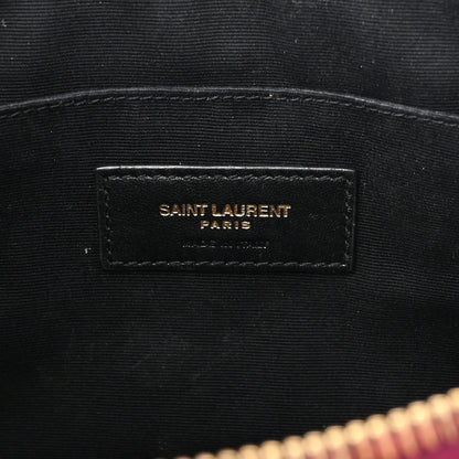 Saint Laurent Calfskin Matelasse Chevron Monogram Document Holder Dark Grape 6 of 14