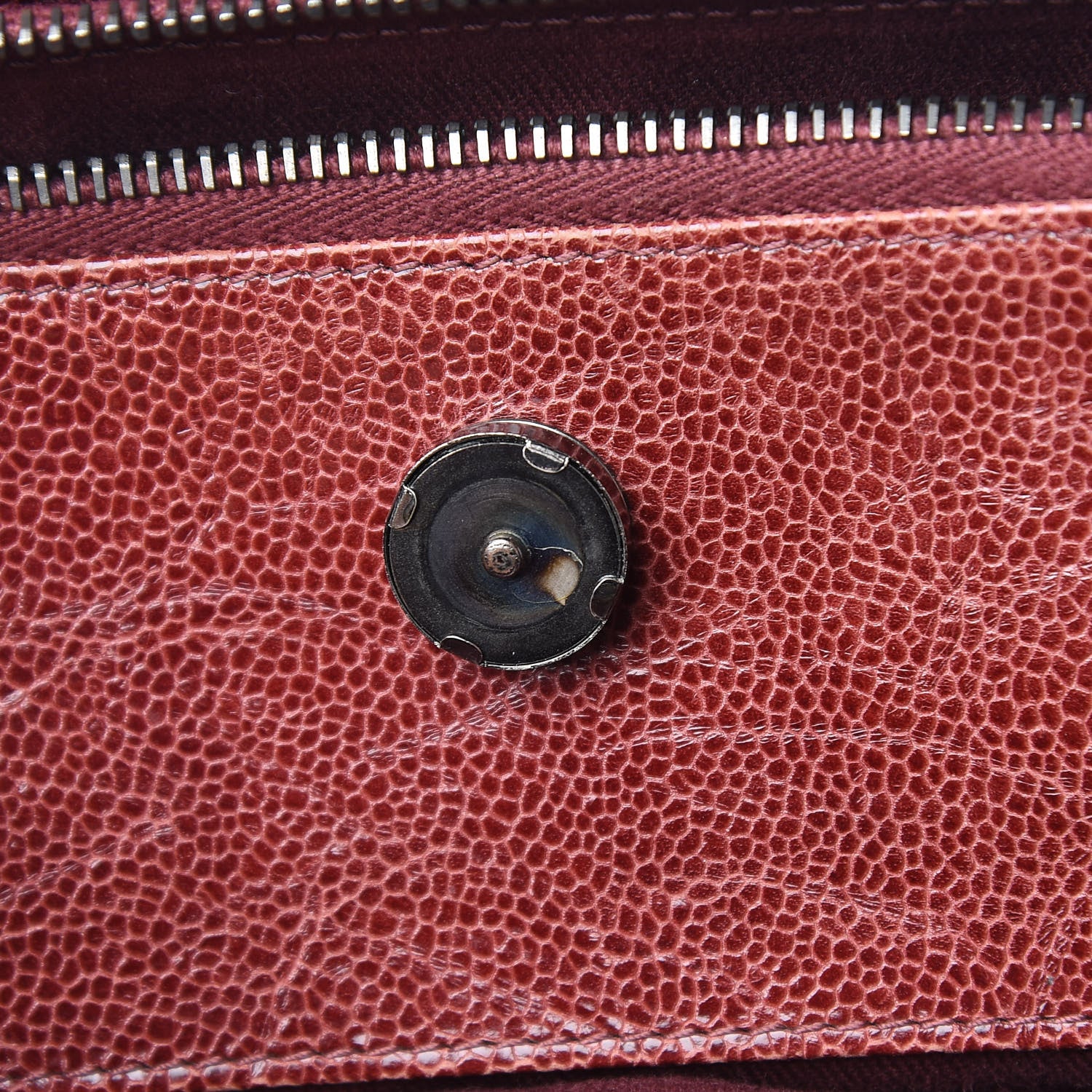 Chanel Crumpled Grained Calfskin CC Crave Tote Burgundy 13 of 15