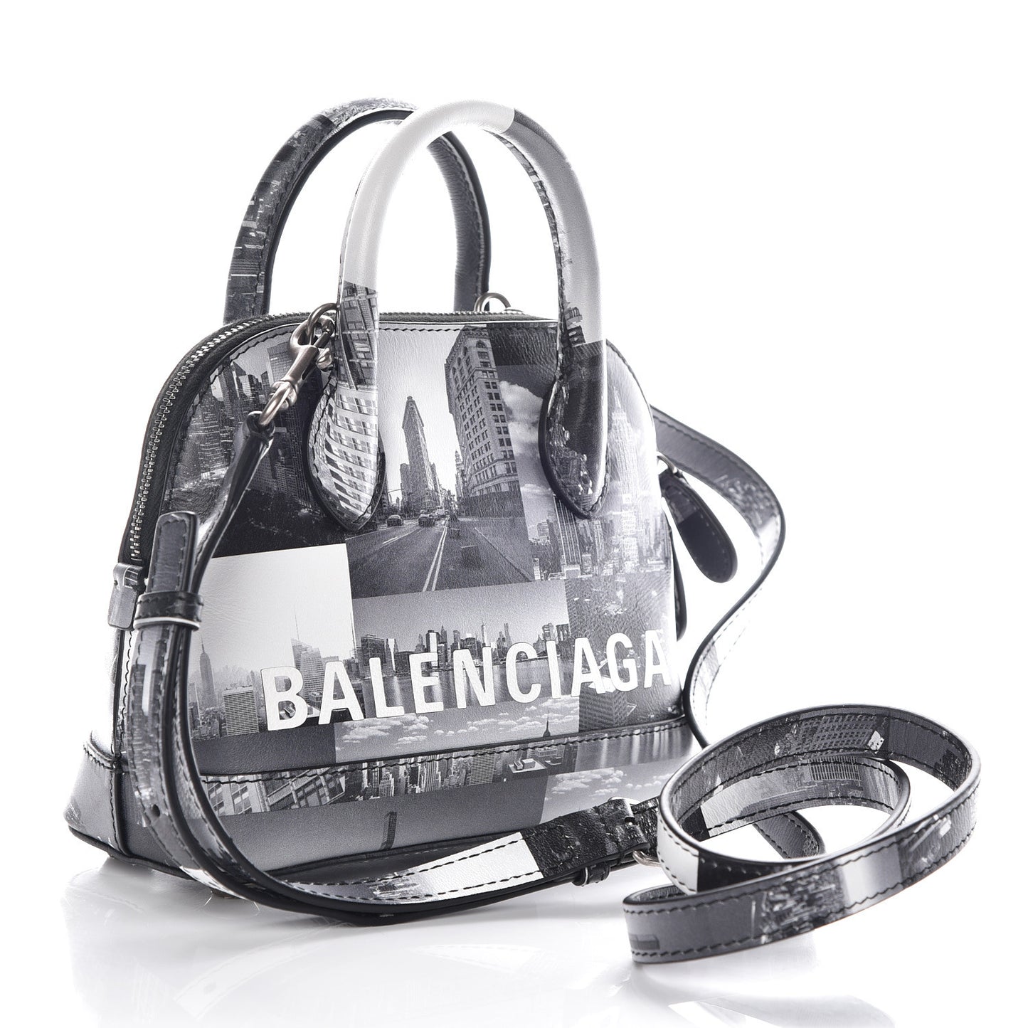 Calfskin New York Skyline XXS Ville Top Handle Bag Black