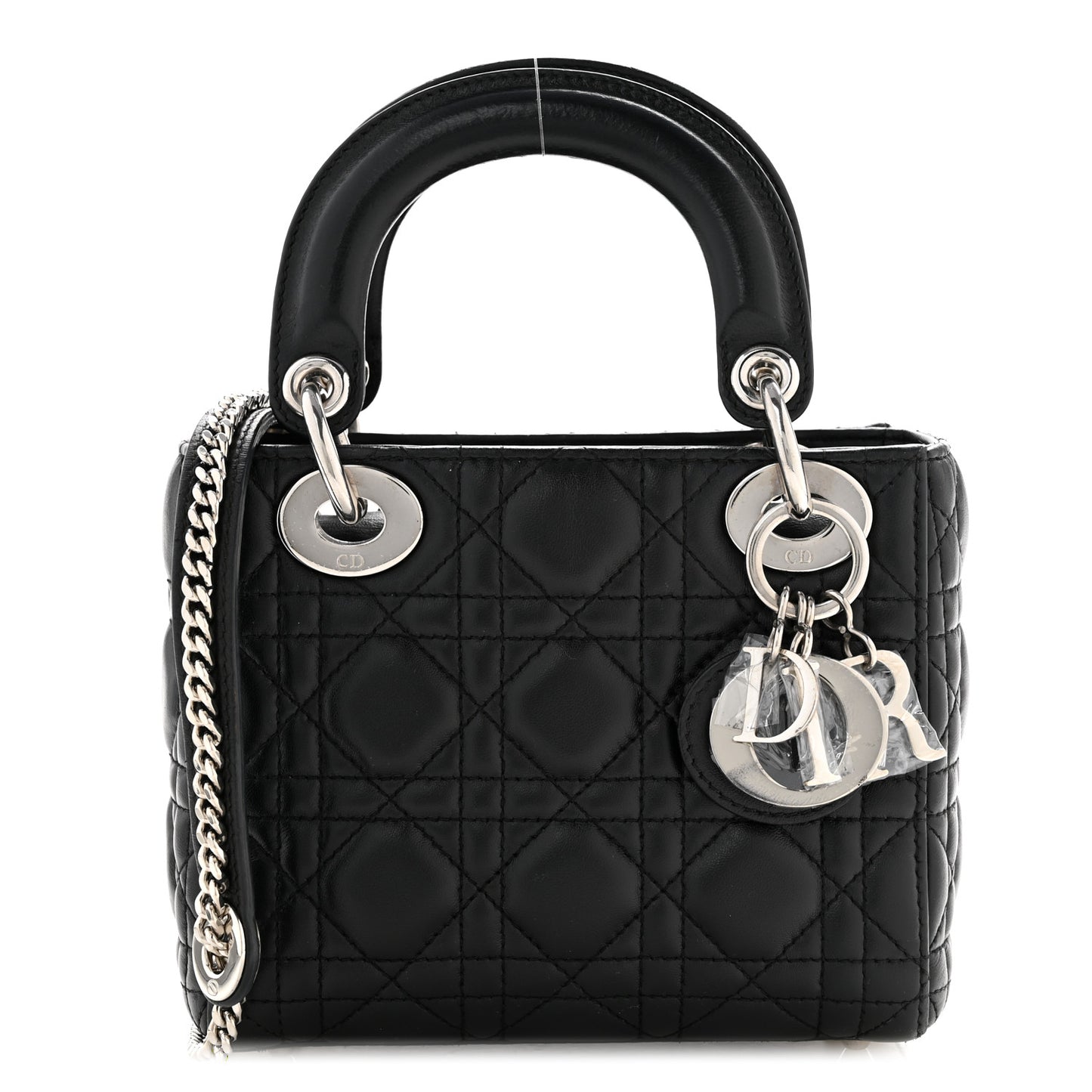 Lambskin Cannage Mini Lady Dior Black