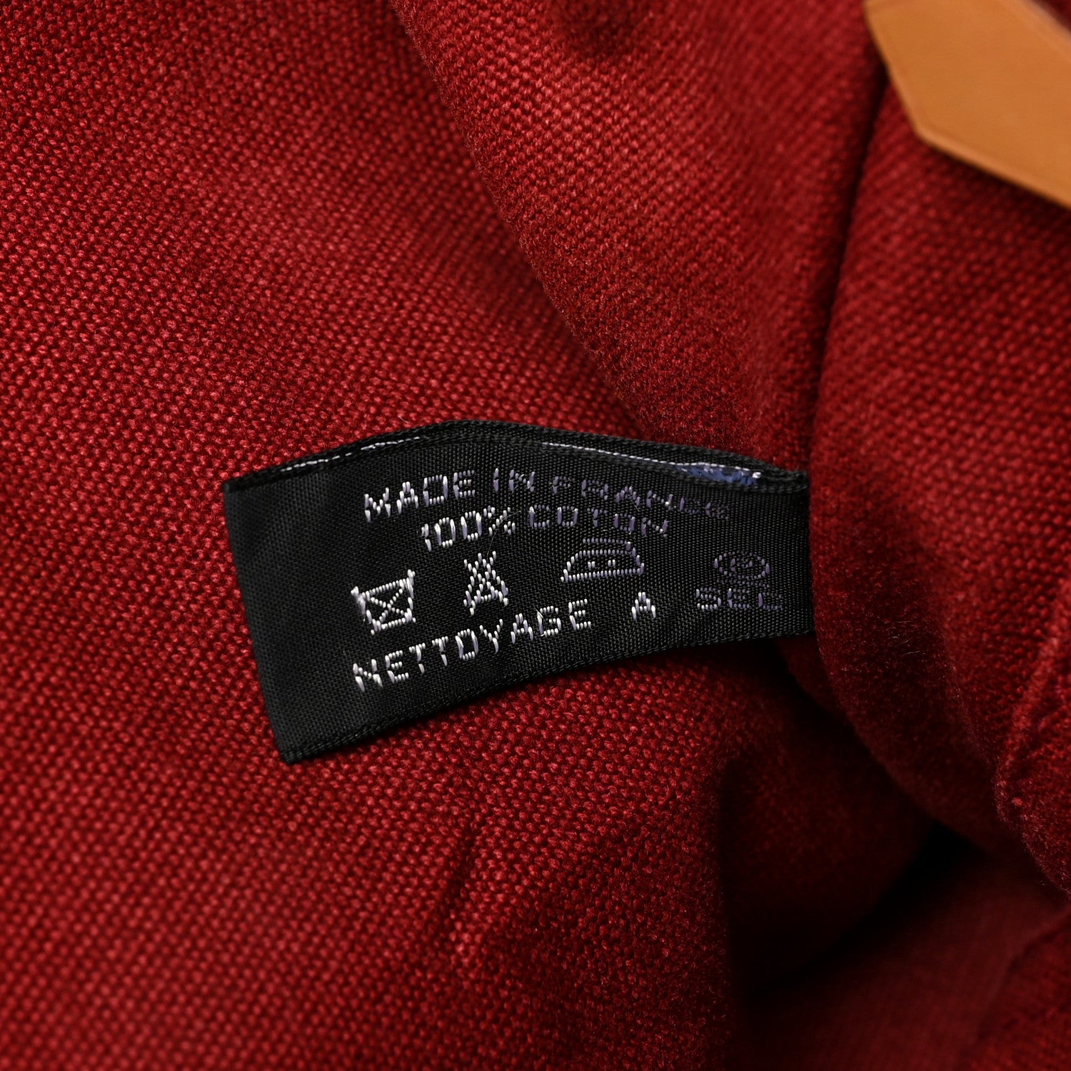 Hermes Canvas Herline PM Tote Red 6 of 9