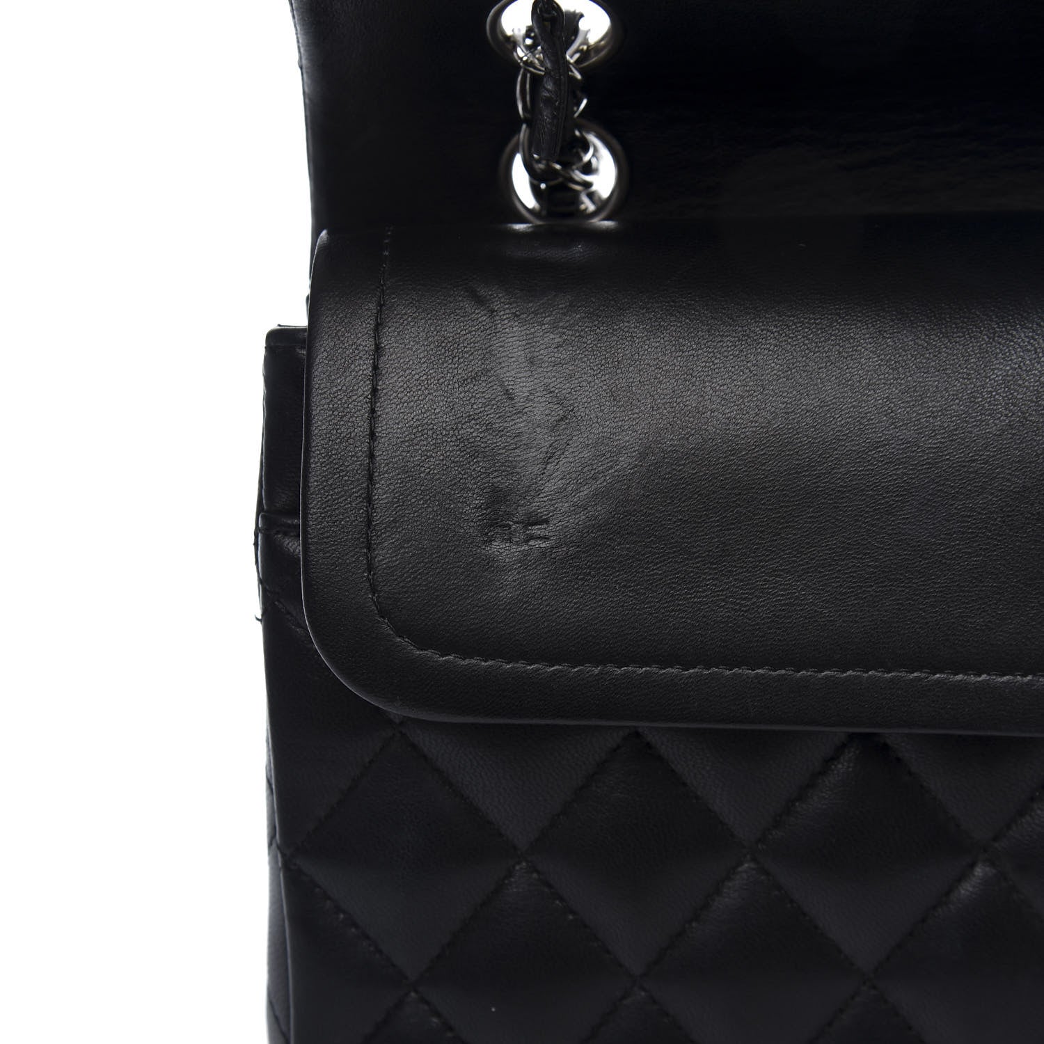 Chanel Lambskin Quilted Medium Double Flap Black 11 of 21