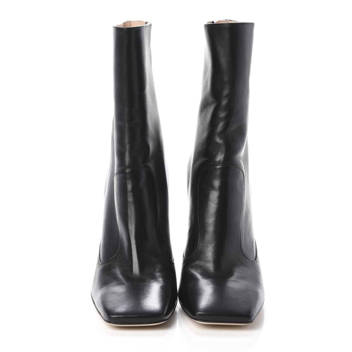 Lambskin FFreedom High Heel Ankle Boots 39 Black