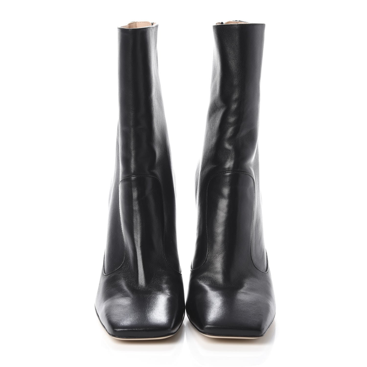 Fendi Lambskin FFreedom High Heel Ankle Boots 39 Black 2 of 7