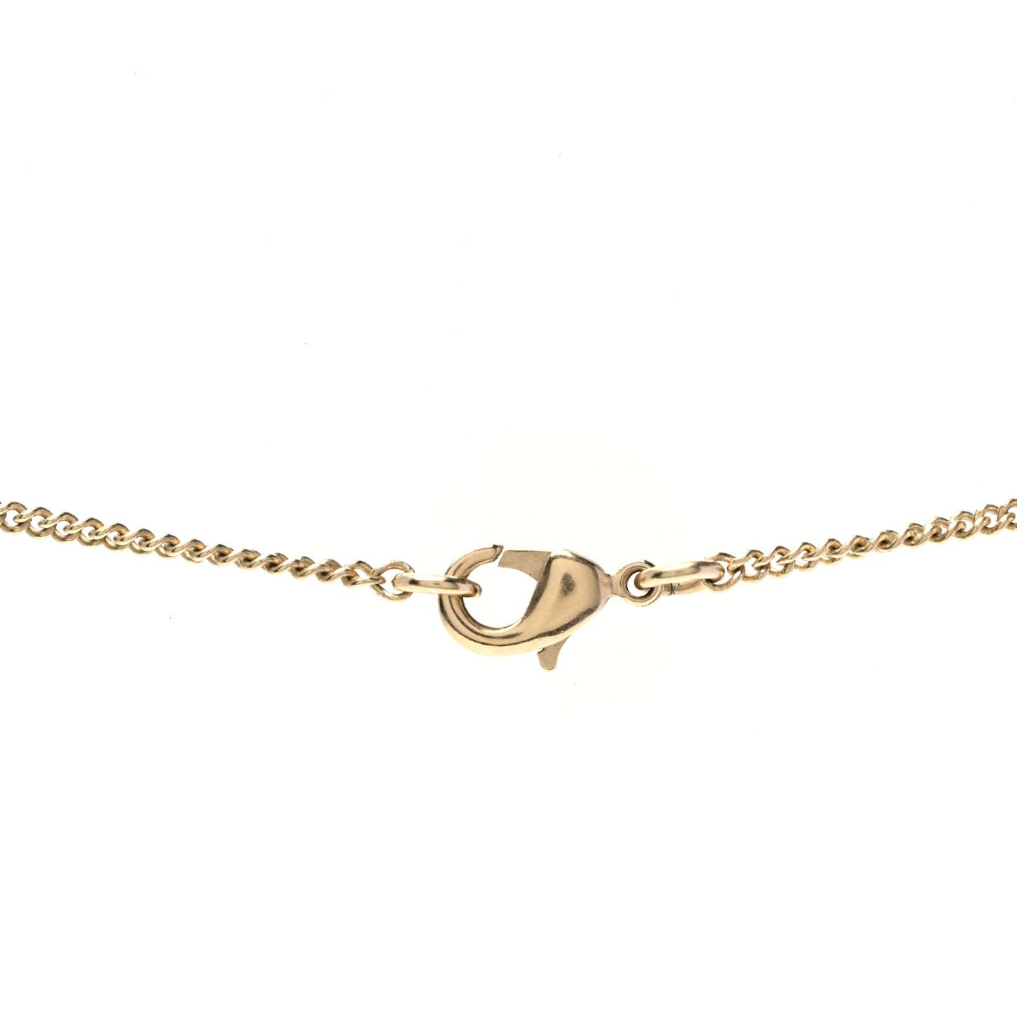Pearl CC Pendant Necklace Gold