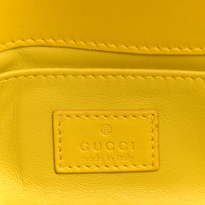 Gucci Merino Wool Medium Maxi Horsebit Chain Shoulder Bag Yellow 5 of 9