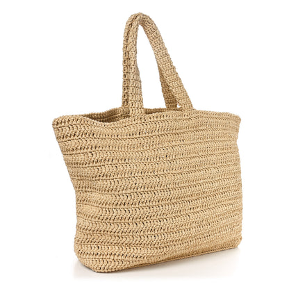 Saint Laurent Raffia Rive Gauche Tote Natural 3 of 10