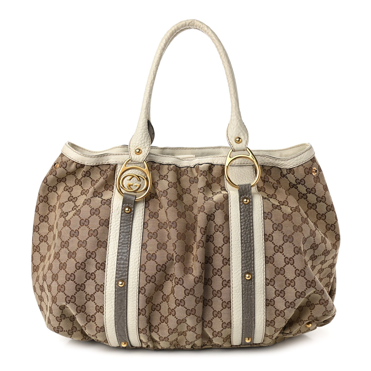 Gucci Monogram Medium Interlocking Icon Tote Ivory 1 of 16