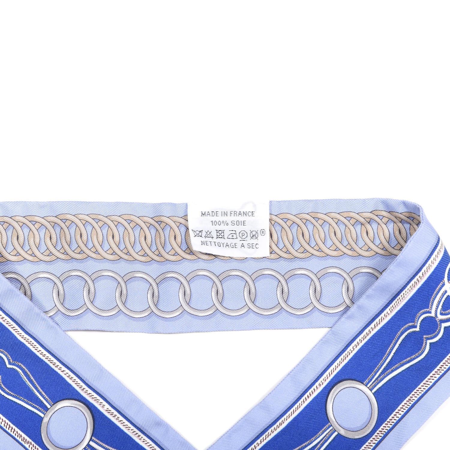 Hermes Silk Maillons Twilly Ciel Bleu Roy Beige 2 of 4
