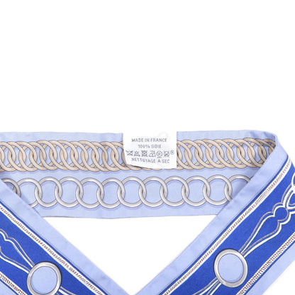 Hermes Silk Maillons Twilly Ciel Bleu Roy Beige 2 of 4