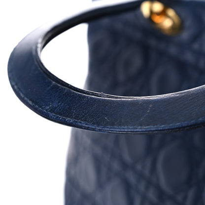 Christian Dior Lambskin Cannage Large Lady Dior Navy 22 of 24