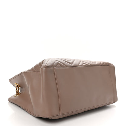 Gucci Calfskin Matelasse Medium GG Marmont Shoulder Tote Bag Porcelain Rose 4 of 10