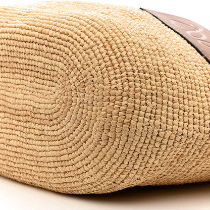 Loewe Raffia Slit Tote Bag Natural Tan 9 of 12