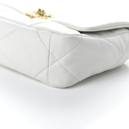 Chanel Lambskin Quilted Medium 19 Flap White 7 of 10