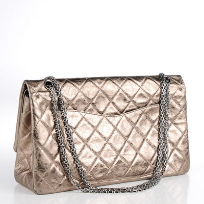 Chanel Metallic Aged Calfskin Quilted 2.55 Reissue 228 Flap Light Gold 3 of 9