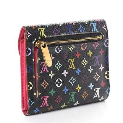 Louis Vuitton Monogram Multicolor Joey Wallet Black Grenade 2 of 5