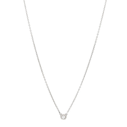 Tiffany Sterling Silver Diamond .07ct Elsa Peretti Diamonds by the Yard Pendant Necklace 1 of 4