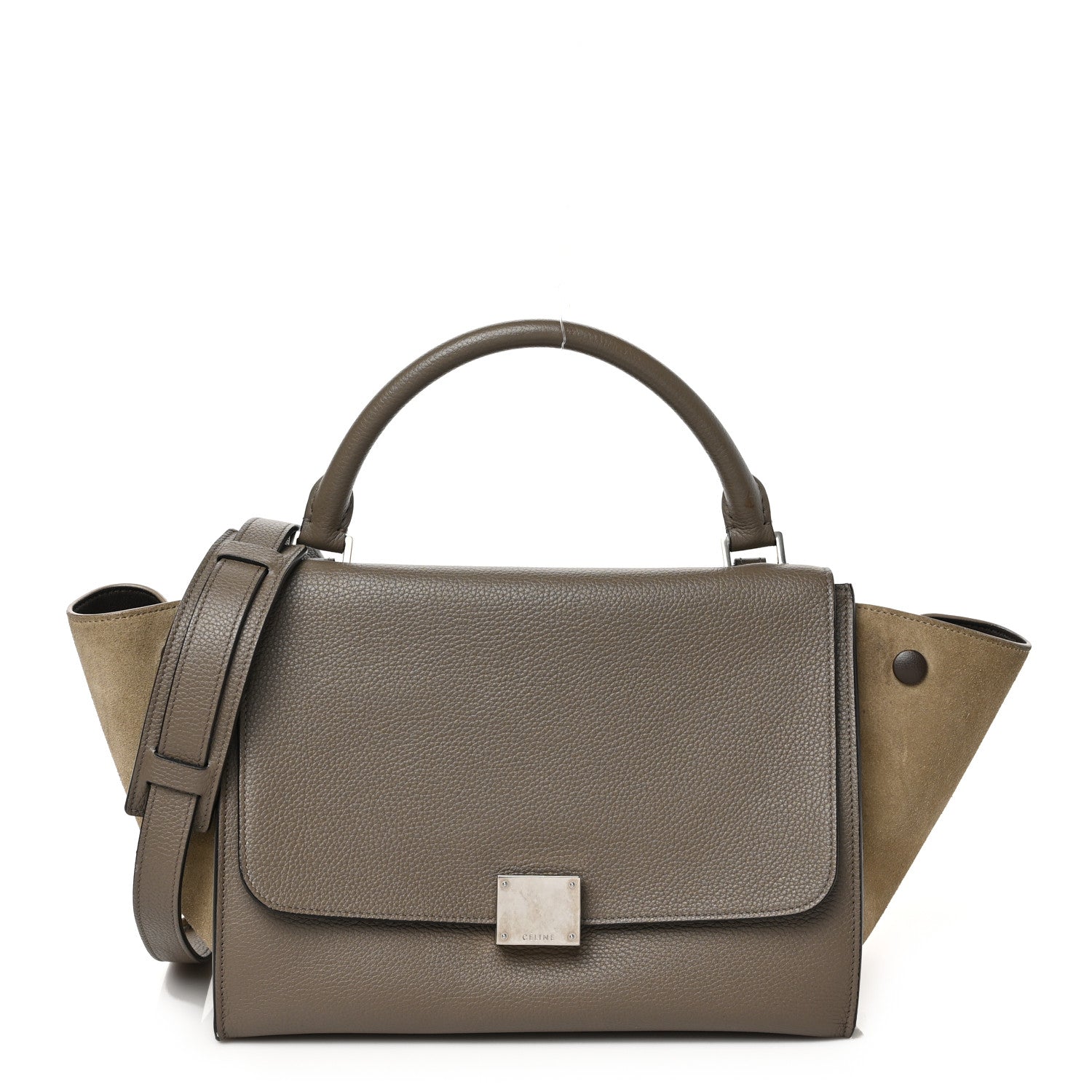 Celine Smooth Calfskin Suede Medium Trapeze 1 of 7