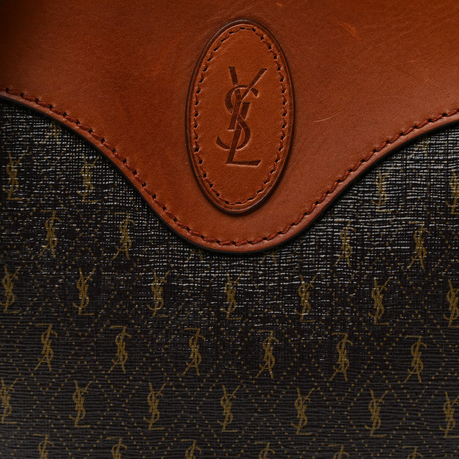 Saint Laurent Canvas Smooth Calfskin Le Monogramme Coeur Crossbody Chestnut 7 of 13