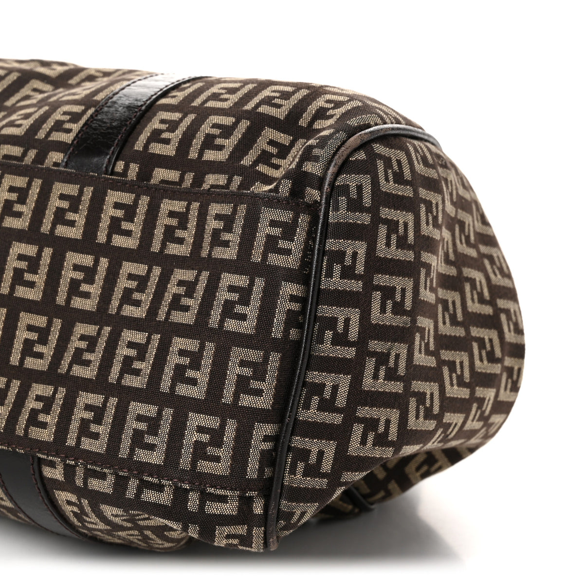 Fendi Zucchino Vitello Shoulder Bag Testa di Moro Beige 10 of 10