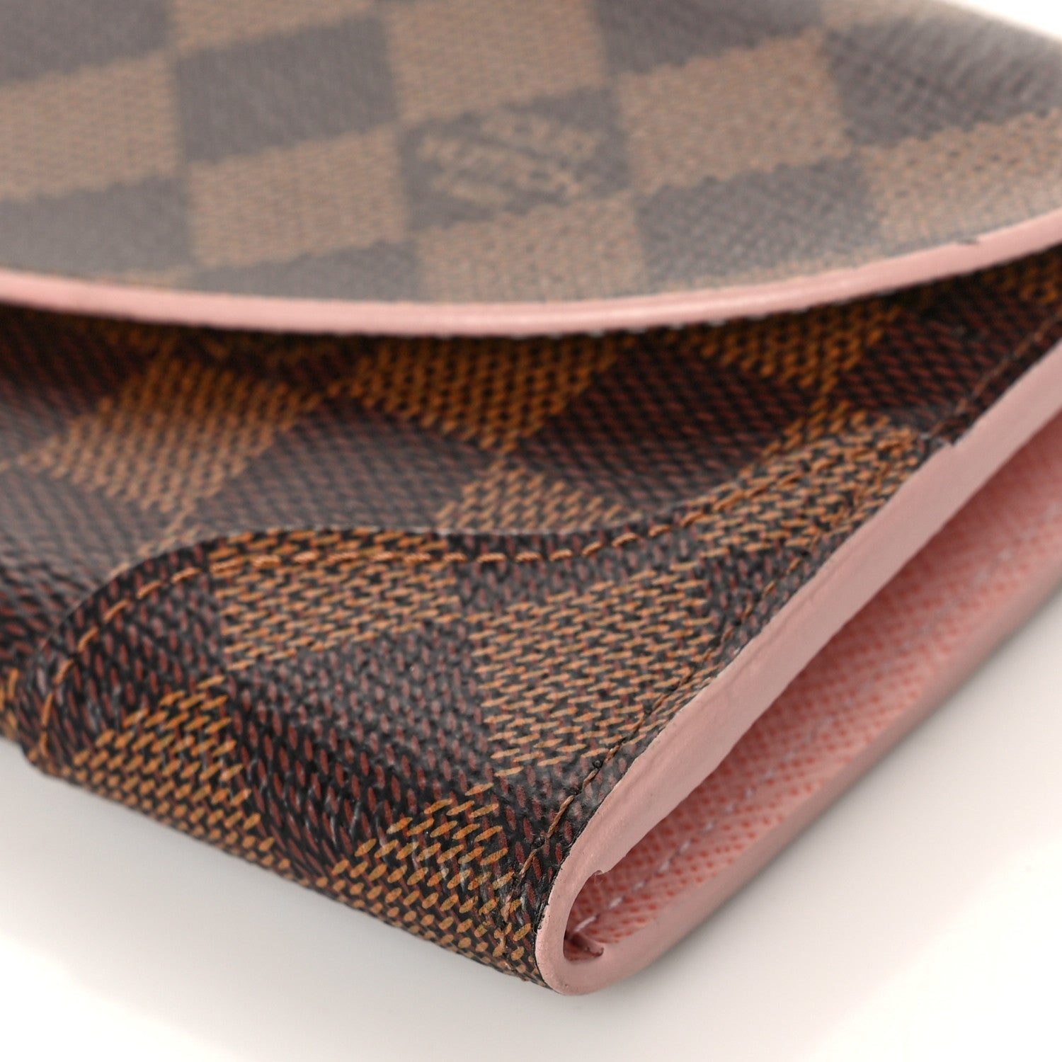 Louis Vuitton Damier Ebene Caissa Wallet Rose Ballerine 8 of 9