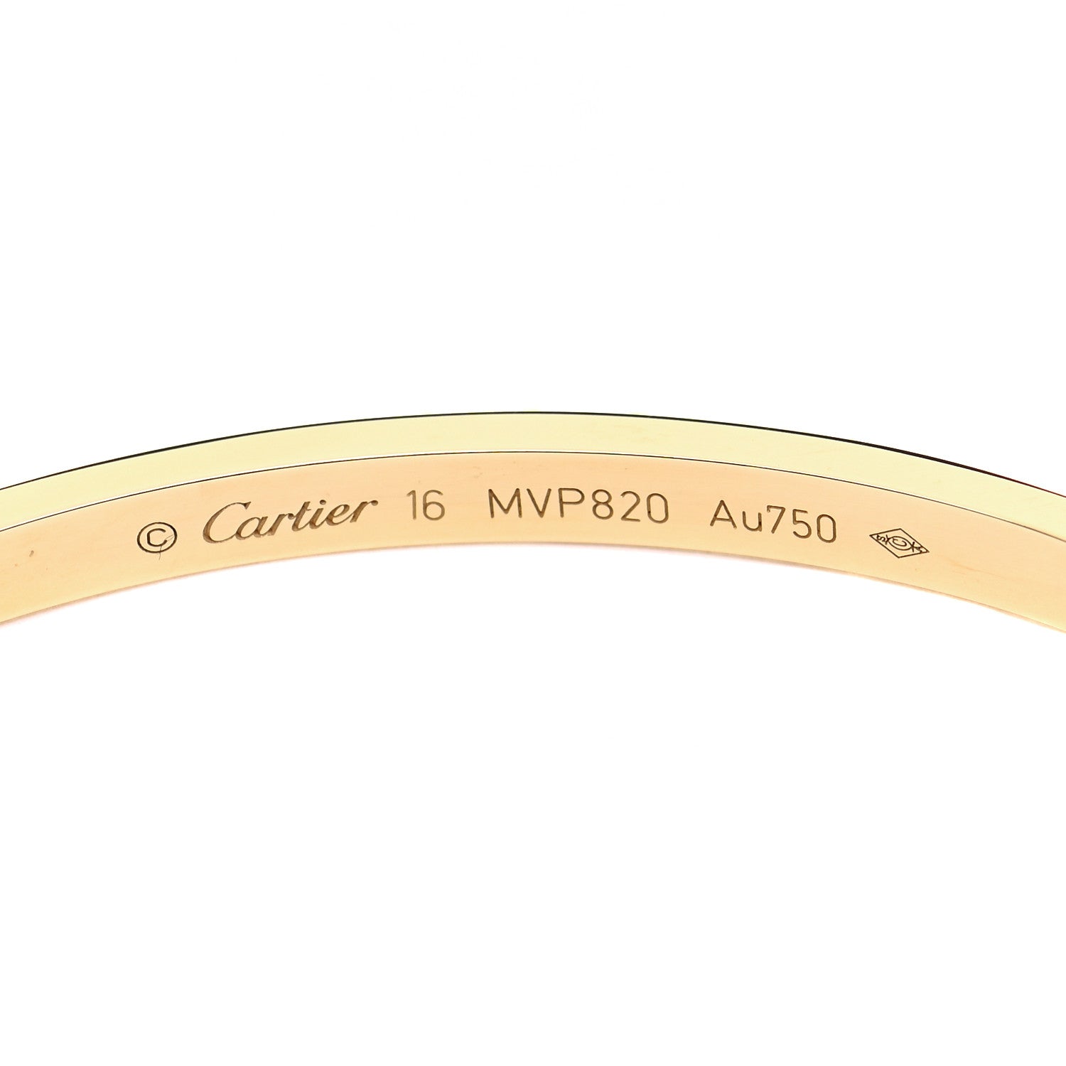 Cartier 18K Yellow Gold Small LOVE Bracelet 16 4 of 7