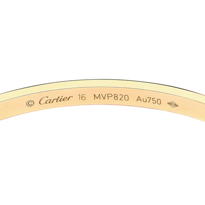Cartier 18K Yellow Gold Small LOVE Bracelet 16 4 of 7