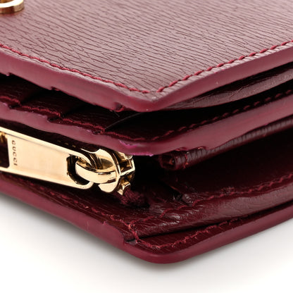 Gucci Calfskin Script Card Case Wallet Rosso Ancora Red 13 of 14